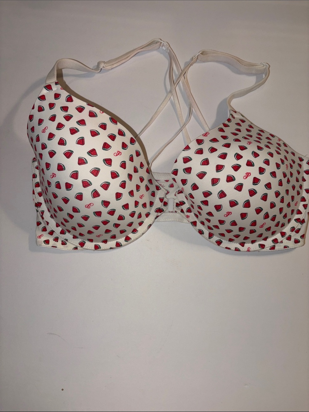 Victoria’s Secret PINK Wear Everywhere Bra Watermelon Print Front Closure 36B